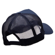 Classic Wagon New Big Size Trucker Mesh Cap - Navy OSFM