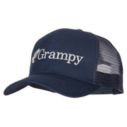 Fishing Grampy Embroidered Solid Cotton Mesh Pro Cap