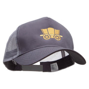 Classic Wagon New Big Size Trucker Mesh Cap - Grey OSFM