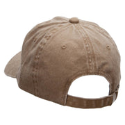 Movie Ticket Embroidered Unstructured Pigment Dyed Cotton Cap - Khaki OSFM