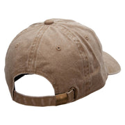 Movie Ticket Embroidered Unstructured Pigment Dyed Cotton Cap - Khaki OSFM