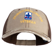U.S. Army 29th Infantry Brigade Combat Team Embroidered Low Profile Special Cotton Mesh Cap - Khaki-Brown OSFM