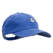 Mario Shy Face Embroidered Washed Solid Pigment Dyed Cotton Twill Brass Buckle Cap - Royal OSFM