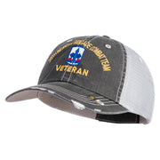 U.S. Army 29th Infantry Brigade Combat Team Embroidered Low Profile Special Cotton Mesh Cap - Black OSFM