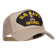 US Navy Retired Military Patched Mesh Back Cap