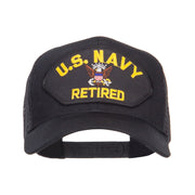 US Navy Retired Military Patched Mesh Back Cap