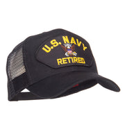 US Navy Retired Military Patched Mesh Back Cap