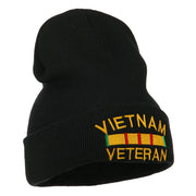 Vietnam Veteran Embroidered Long Knitted Beanie