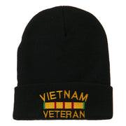 Vietnam Veteran Embroidered Long Knitted Beanie