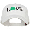 Love with Shamrock Embroidered Washed Cotton Cap