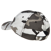 Veteran Letters with Silver USA Flag Embroidered Enzyme Camo Cap