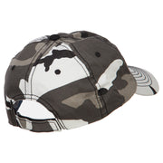 Veteran Letters with Silver USA Flag Embroidered Enzyme Camo Cap