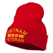 Vietnam Veteran Embroidered Long Knitted Beanie