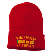 Vietnam Veteran Embroidered Long Knitted Beanie