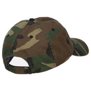 Veteran Letters with Silver USA Flag Embroidered Enzyme Camo Cap