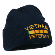 Vietnam Veteran Embroidered Long Knitted Beanie