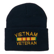 Vietnam Veteran Embroidered Long Knitted Beanie