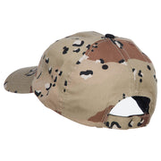 Veteran Letters with Silver USA Flag Embroidered Enzyme Camo Cap