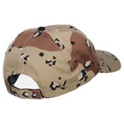 Veteran Letters with Silver USA Flag Embroidered Enzyme Camo Cap