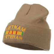 Vietnam Veteran Embroidered Long Knitted Beanie