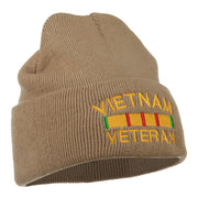 Vietnam Veteran Embroidered Long Knitted Beanie