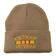 Vietnam Veteran Embroidered Long Knitted Beanie