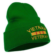 Vietnam Veteran Embroidered Long Knitted Beanie