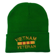 Vietnam Veteran Embroidered Long Knitted Beanie