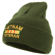 Vietnam Veteran Embroidered Long Knitted Beanie