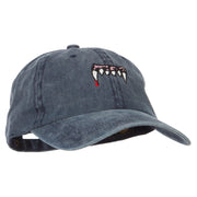 Vampire Fangs Embroidered Unstructured Cotton Cap