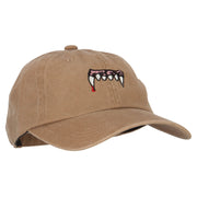 Vampire Fangs Embroidered Unstructured Cotton Cap