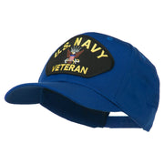 US Navy Veteran Military Patched High Profile Cap