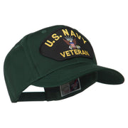 US Navy Veteran Military Patched High Profile Cap