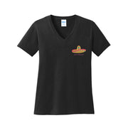 Viva Mexico Sombrero Core Cotton V-Neck Graphic Shirt