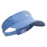 Mario Shy Face Embroidered Pro Style Cotton Twill Washed Visor - Lt-Blue OSFM