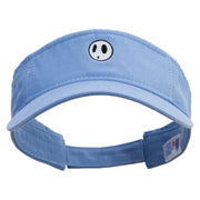 Mario Shy Face Embroidered Pro Style Cotton Twill Washed Visor - Lt-Blue OSFM