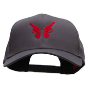 Cowboy Gun Embroidered Solid Cotton Twill Pro Style Cap - Charcoal OSFM