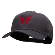 Cowboy Gun Embroidered Solid Cotton Twill Pro Style Cap - Charcoal OSFM