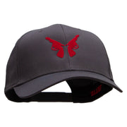 Cowboy Gun Embroidered Solid Cotton Twill Pro Style Cap - Charcoal OSFM