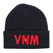 Vietnam VNM Flag Embroidered Long Beanie