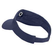 Mario Shy Face Embroidered Pro Style Cotton Twill Washed Visor - Navy OSFM