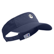 Mario Shy Face Embroidered Pro Style Cotton Twill Washed Visor - Navy OSFM