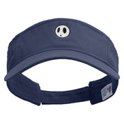 Mario Shy Face Embroidered Pro Style Cotton Twill Washed Visor - Navy OSFM