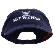 Navy Veteran Embroidered Military Cap