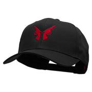 Cowboy Gun Embroidered Solid Cotton Twill Pro Style Cap - Black OSFM