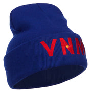 Vietnam VNM Flag Embroidered Long Beanie