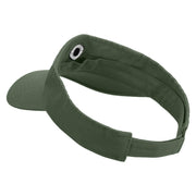 Mario Shy Face Embroidered Pro Style Cotton Twill Washed Visor - Olive OSFM