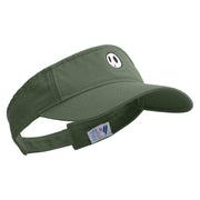 Mario Shy Face Embroidered Pro Style Cotton Twill Washed Visor - Olive OSFM