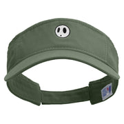 Mario Shy Face Embroidered Pro Style Cotton Twill Washed Visor - Olive OSFM