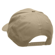 Cowboy Gun Embroidered Solid Cotton Twill Pro Style Cap - Khaki OSFM